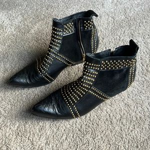 Anine Bing Charlie Boots w/ Gold Studs